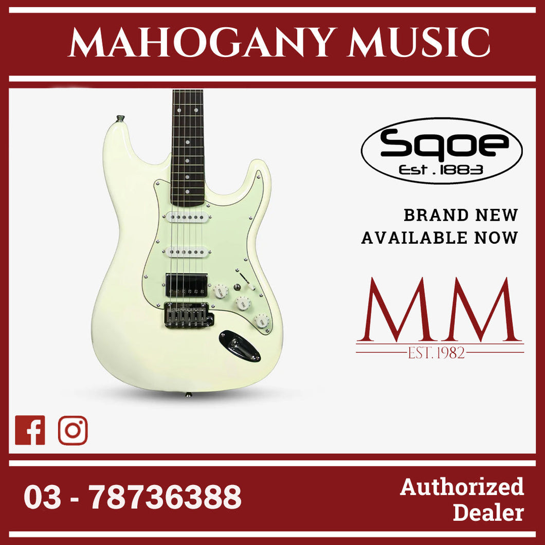 SQOE SEST700 Super Stratocaster HSS Electric Guitar with Alter Switch ( SEST / SEST-700 / ST 700 ) White
