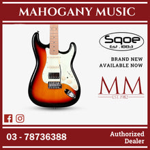 SQOE SEST600 Stratocaster Body HSS Electric Guitar, Roasted Maple Fretboard ( SEST / SEST-600 / ST 600 )