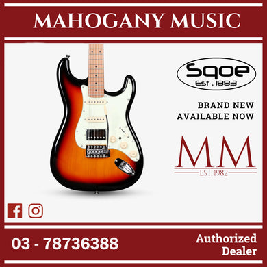 SQOE SEST600 Stratocaster Body HSS Electric Guitar, Roasted Maple Fretboard ( SEST / SEST-600 / ST 600 )