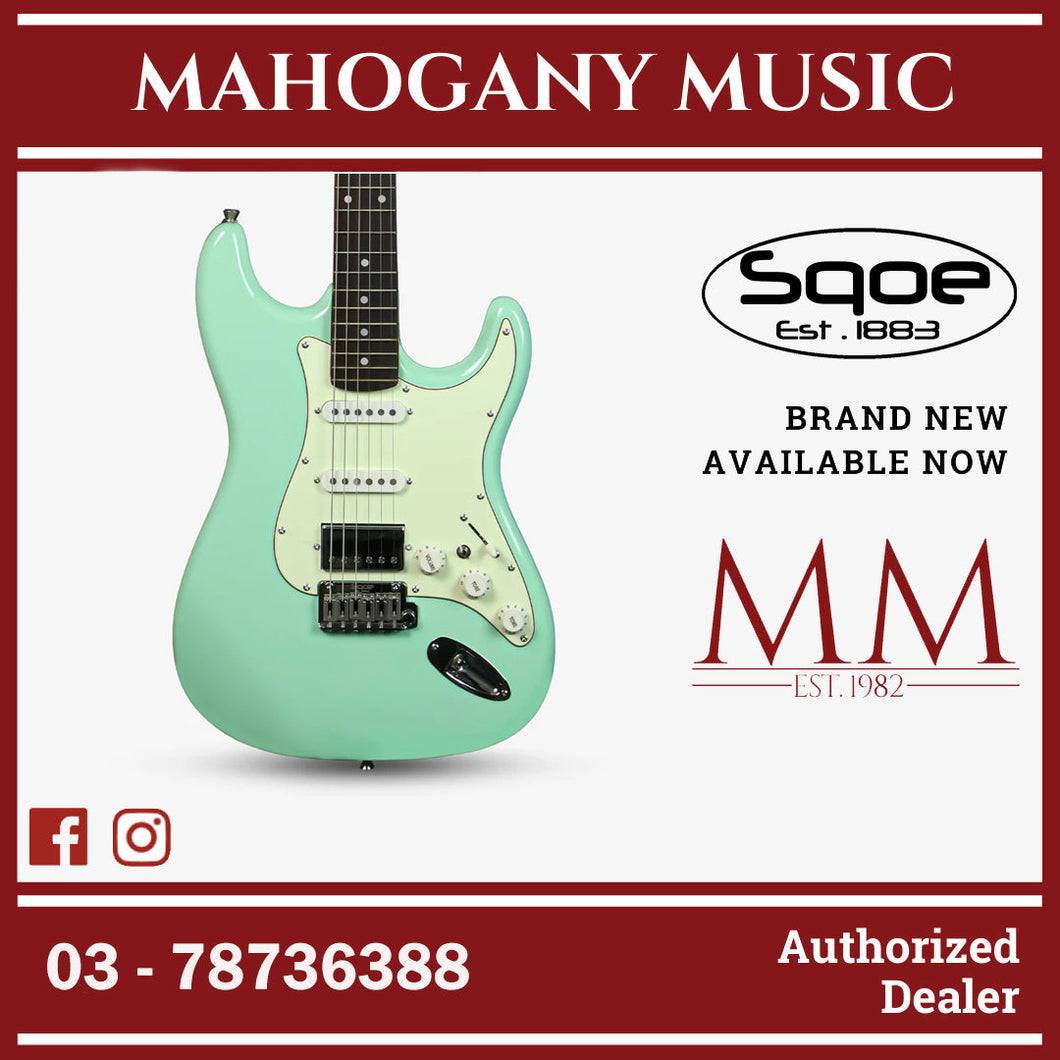 SQOE SEST700 Super Stratocaster HSS Electric Guitar with Alter Switch ( SEST / SEST-700 / ST 700 ) Green