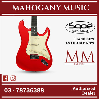 SQOE SEST202 Stratocaster Body SSS Electric Guitar , Rosewood Fretboard ( SEST / SEST-202 / ST 202 ) Red