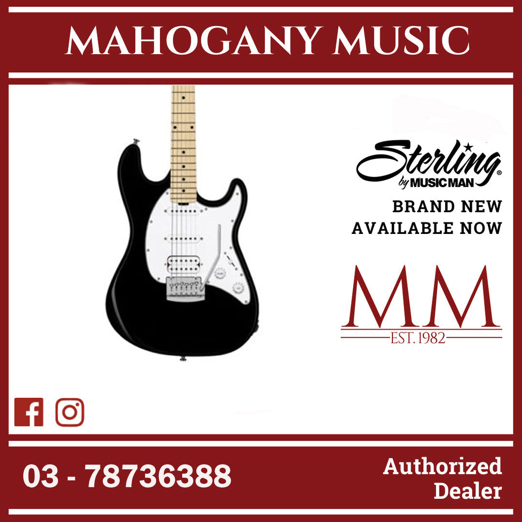 Sterling CT20HSS-BK Intro Series Cutlass HSS Electric Guitar, Black