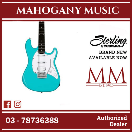 Sterling CT20HSS-ELB Intro Series Cutlass HSS Electric Guitar, Electric Blue