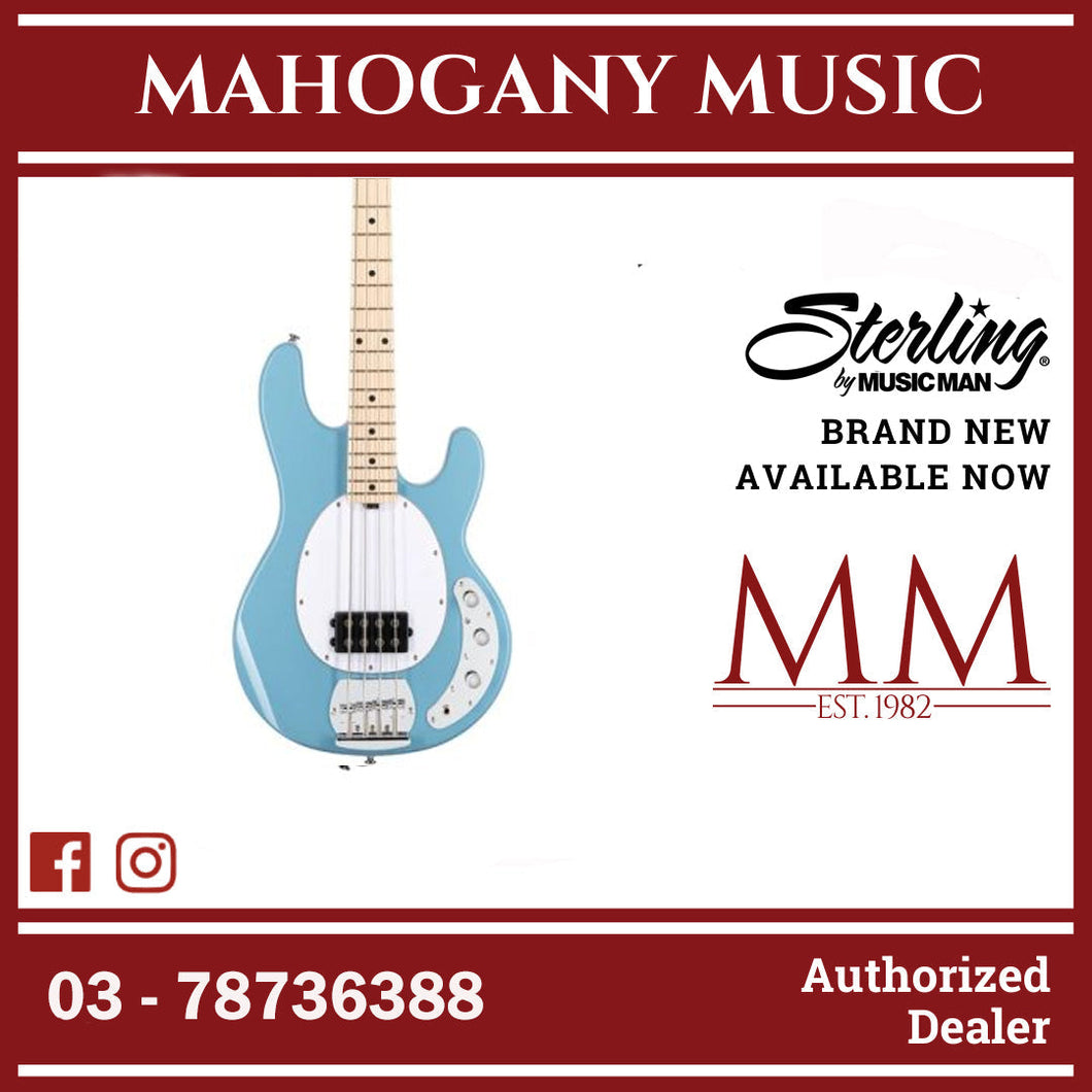 Sterling RAY4-CHB-M1 StingRay Ray4 Series Electric Bass, Chopper Blue