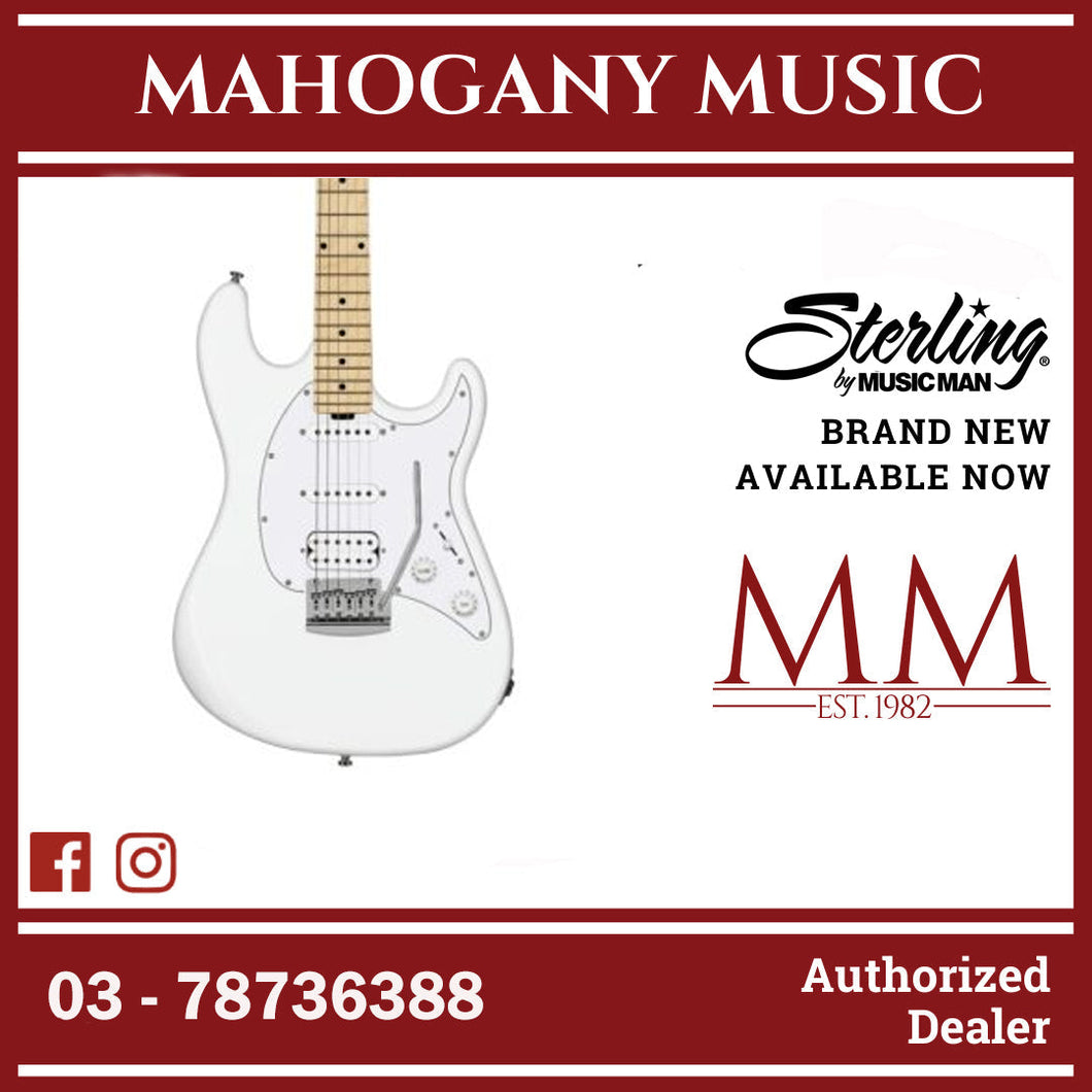 Sterling CT20HSS-CVW Intro Series Cutlass HSS Electric Guitar, Canvas White