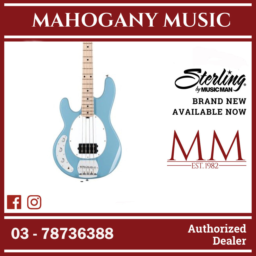 Sterling RAY4LH-CHB-M1 StingRay Ray4 Series Left Handed Electric Bass, Chopper Blue