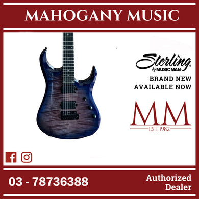 Sterling JP150DFM-PNB-E2-WB John Petrucci Signature Electric Guitar, Purple Nebula