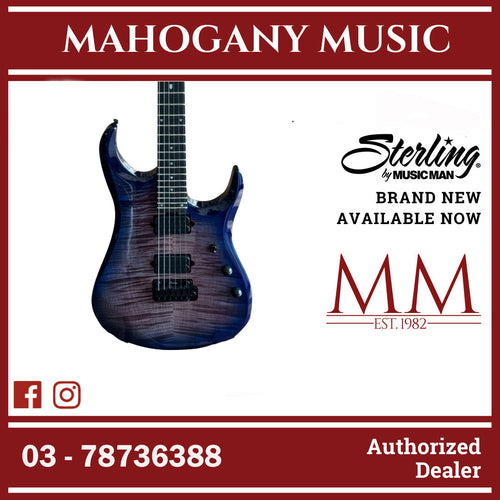 Sterling JP150DFM-PNB-E2-WB John Petrucci Signature Electric Guitar, Purple Nebula