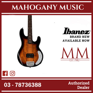 Sterling RAY34SM-3TS-R2 StingRay Ray34 Series Maple Top Electric Bass, 3 Tone Sunburst