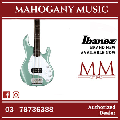 Sterling RAY35-DGR-R2 StingRay Ray35 Series 5 String Electric Bass, Dorado Green