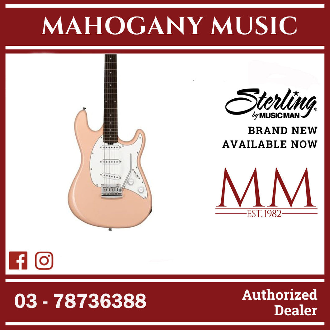 Sterling CT30SSS-PBP-L1 Cutlass Series SSS Electric Guitar, Pueblo Pink