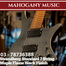 Strandberg Standard 7 String Maple Flame Black Finish Electric Guitar