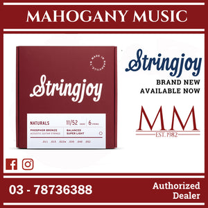 Stringjoy Naturals Acoustic Guitar Strings - 11/52