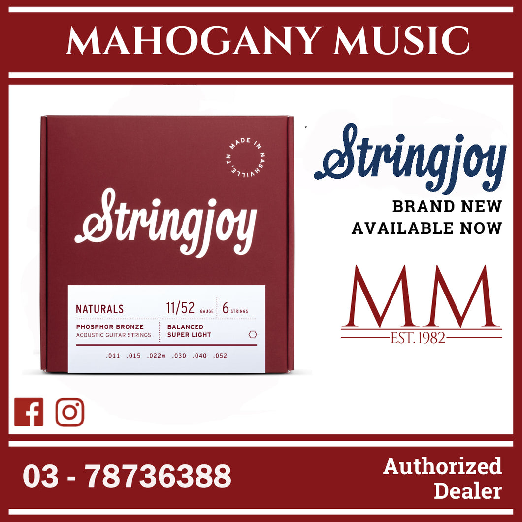 Stringjoy Naturals Acoustic Guitar Strings - 11/52