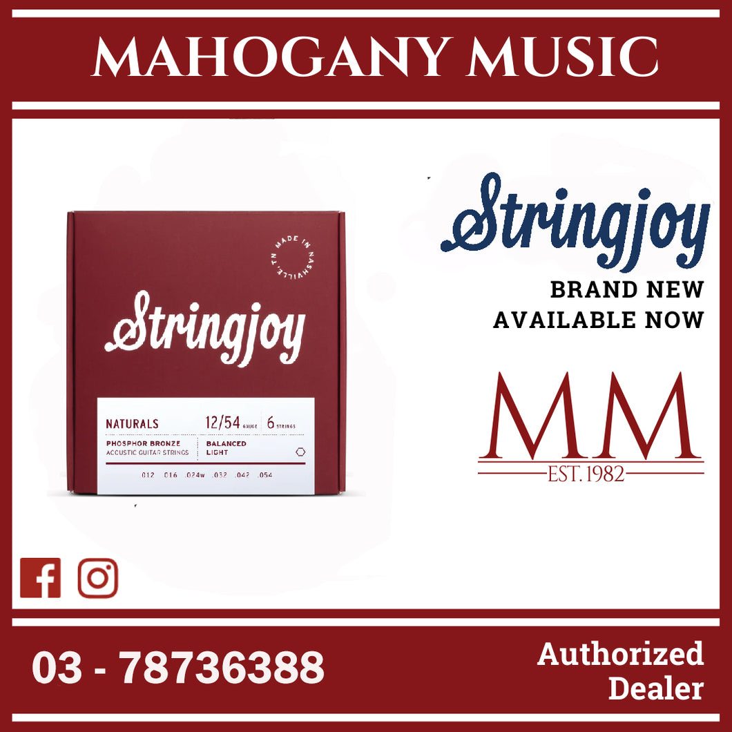 Stringjoy Naturals Acoustic Guitar Strings - 12/54