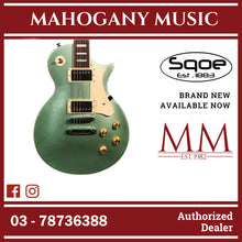 SQOE SELP110 Les Paul Body HH Electric Guitar Rosewood Fretboard (SELP-110/SELP110 / LP ) Surf Green