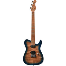 Bacchus TAC24 FMH-RSM/M-N-BL-B Universe Series Roasted Maple Electric Guitar, Natural Blue Burst