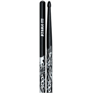 Tama O5B-F-BS Rhythmic Fire Series 5B Japanese Oak Drumsticks, Black Silver