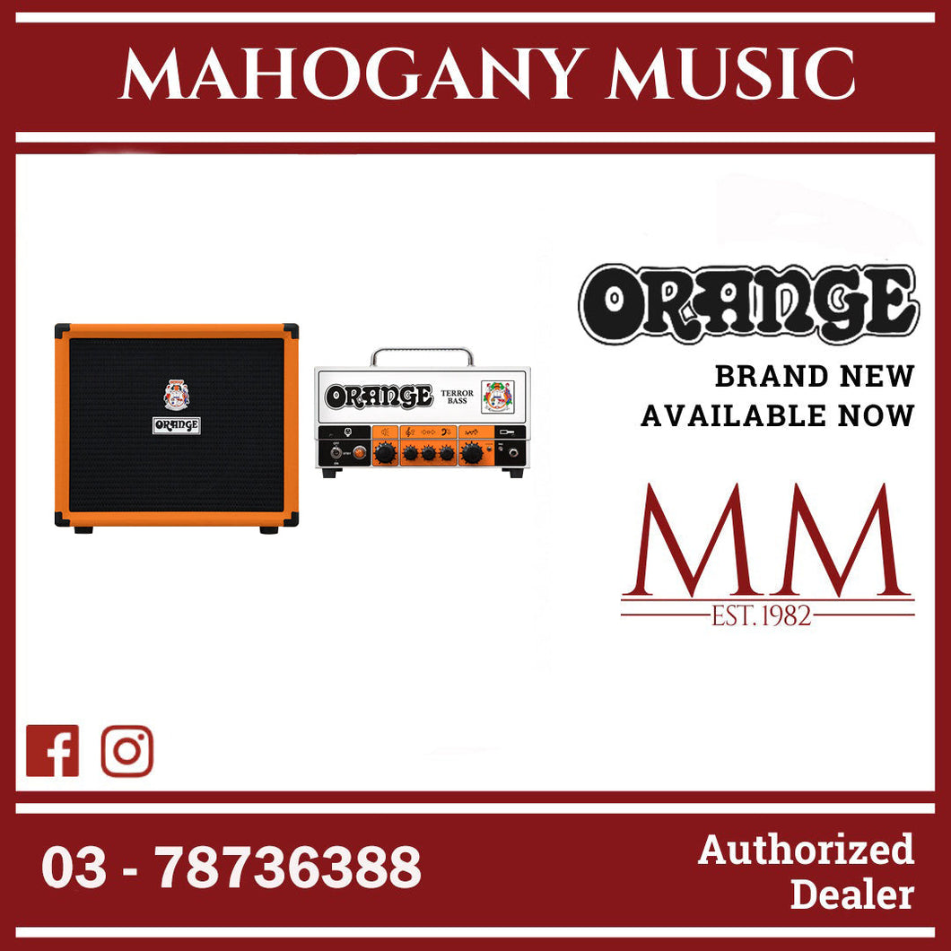 Orange Terror Bass 500-watt Bass Head with Orange OBC112 400-watt 1x12