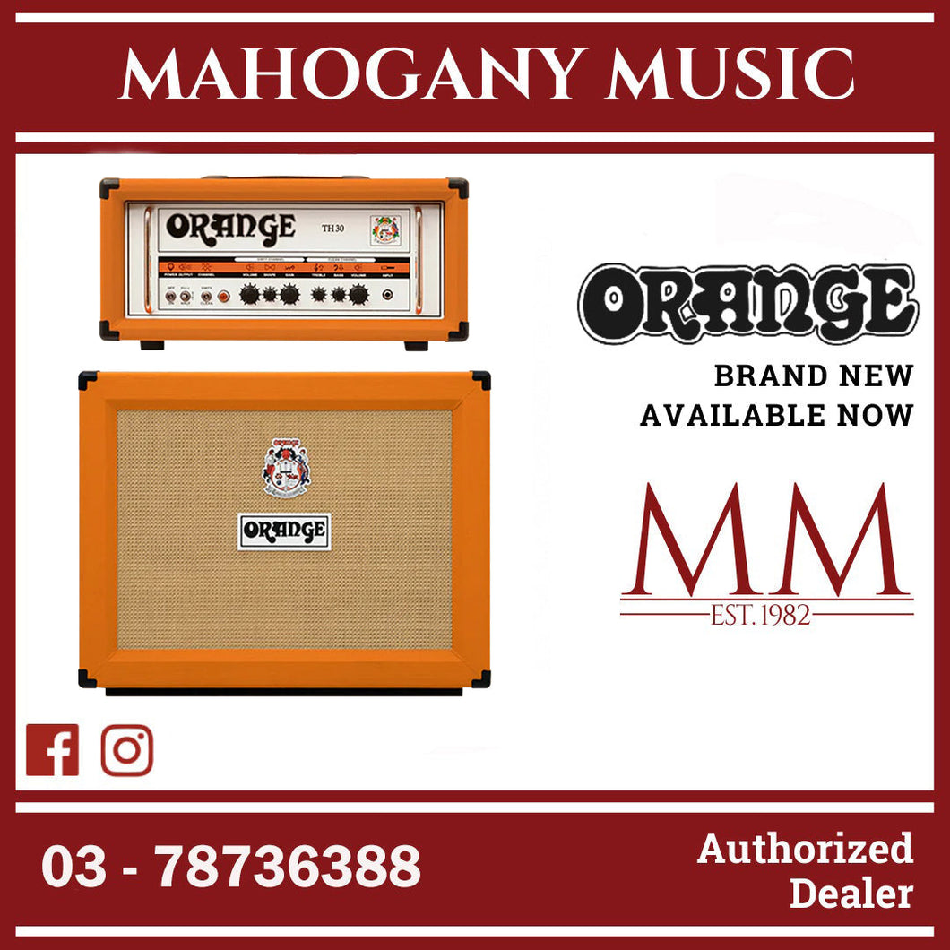 Orange TH30H 30-watt 2-channel Tube Head and PPC212OB Cabinet