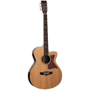Tanglewood TW45RE Sundance Reserve All Solid Superfolk Acoustic Guitar with Cutaway, Hard Case & Fishman Presys Plus Electronics