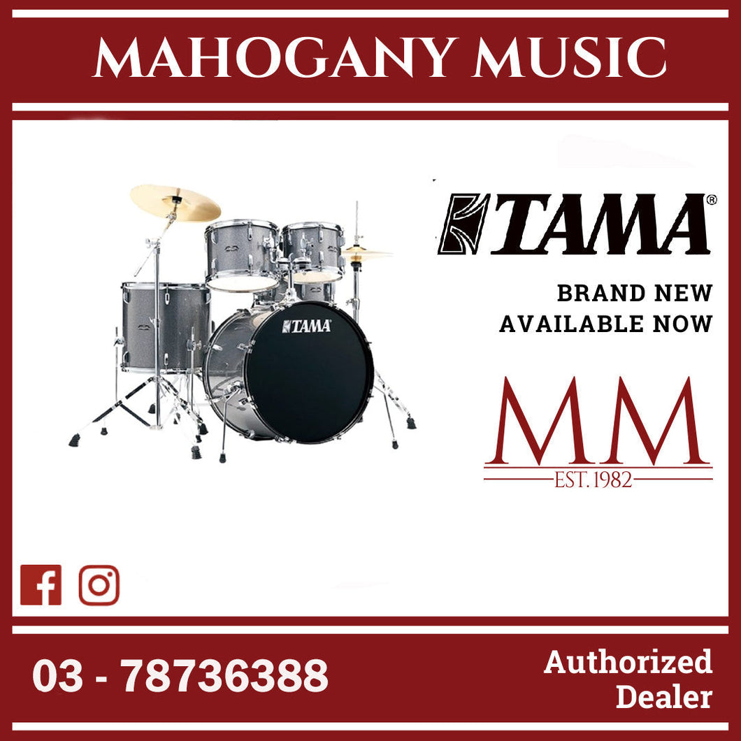 Tama ST52H6C-CSS Stagestar Series 5-Piece Drum Set, Cosmic Silver Sparkle