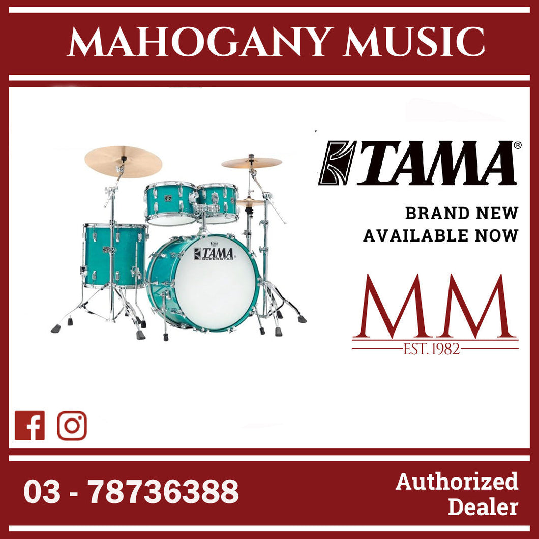 Tama SU42RS-AQM 50th Anniv Ltd Ed Superstar Reissue 4-Piece Drum Set, Aqua Marine