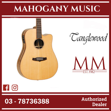 Tanglewood TJ5 CE Java Series Dreadnought Cutaway Acoustic-Electric Guitar with Solid Cedar Top