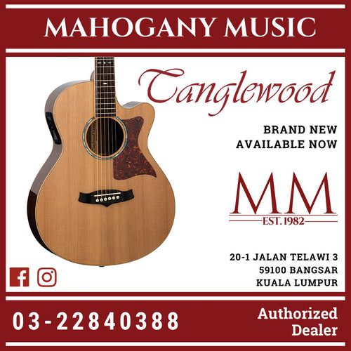 Tanglewood TW45RE Sundance Reserve All Solid Superfolk Acoustic Guitar with Cutaway, Hard Case & Fishman Presys Plus Electronics