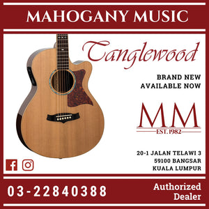 Tanglewood TW45RE Sundance Reserve All Solid Superfolk Acoustic Guitar with Cutaway, Hard Case & Fishman Presys Plus Electronics