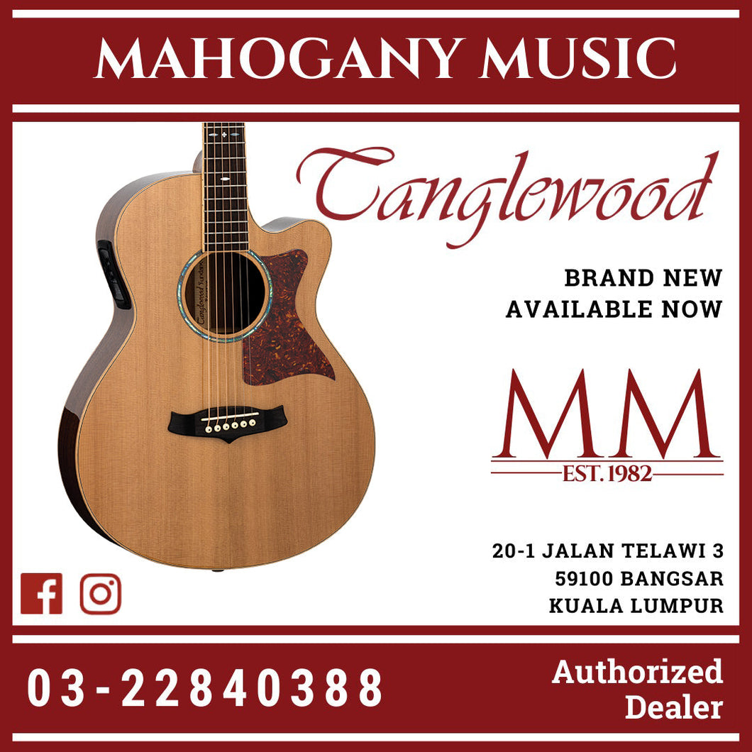 Tanglewood TW45RE Sundance Reserve All Solid Superfolk Acoustic Guitar with Cutaway, Hard Case & Fishman Presys Plus Electronics