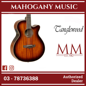 Tanglewood TW4 CE KOA Winterleaf Super Folk Cutaway Acoustic-Electric Guitar