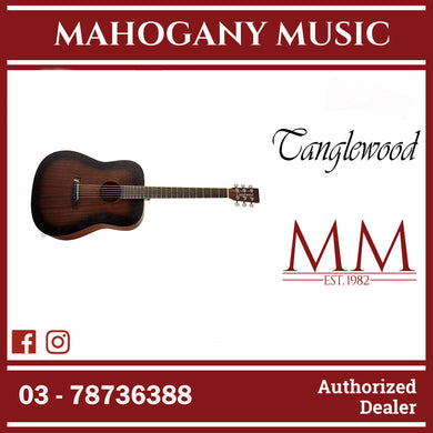 Tanglewood TWCR DE Crossroads Dreadnought Best Beginner Acoustic Guitar for Starters, Whiskey Burst