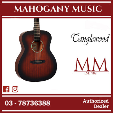 Tanglewood TWCR O LH Crossroads Orchestra Left-Handed Best Beginner Acoustic Guitar for Starters, Whiskey Burst