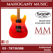 SQOE SETL900 HH Roasted Maple Series Telecaster Electric Guitar ( SETL 900 / SETL-900 ) Tequila Sunrise Surf
