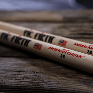 Vic Firth 2B American Classic Series 2B Drumsticks, Natural