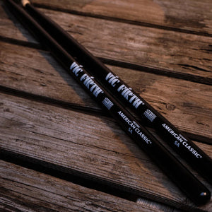 Vic Firth 5AB American Classic Series 5A Drumsticks, Black