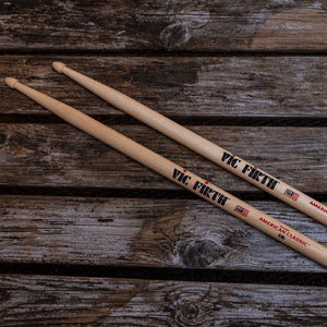 Vic Firth 5B American Classic Series 5B Drumsticks, Natural