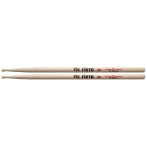 Vic Firth 5BBRL American Classic Series 5B Barrel Tip Drumsticks, Natural