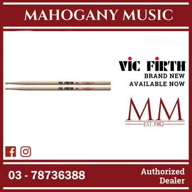 Vic Firth 5ABRL American Classic Series 5A Barrel Tip Drumsticks, Natural