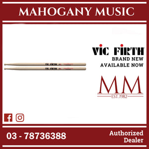 Vic Firth 5ABRL American Classic Series 5A Barrel Tip Drumsticks, Natural