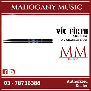 Vic Firth 5AB American Classic Series 5A Drumsticks, Black