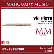 Vic Firth 5BBRL American Classic Series 5B Barrel Tip Drumsticks, Natural