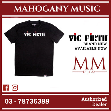 Vic Firth PTS20LOGOSL Black Logo Tee, Size L