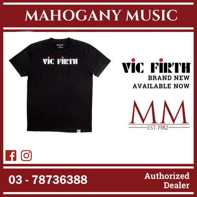 Vic Firth PTS20LOGOSM Black Logo Tee, Size M