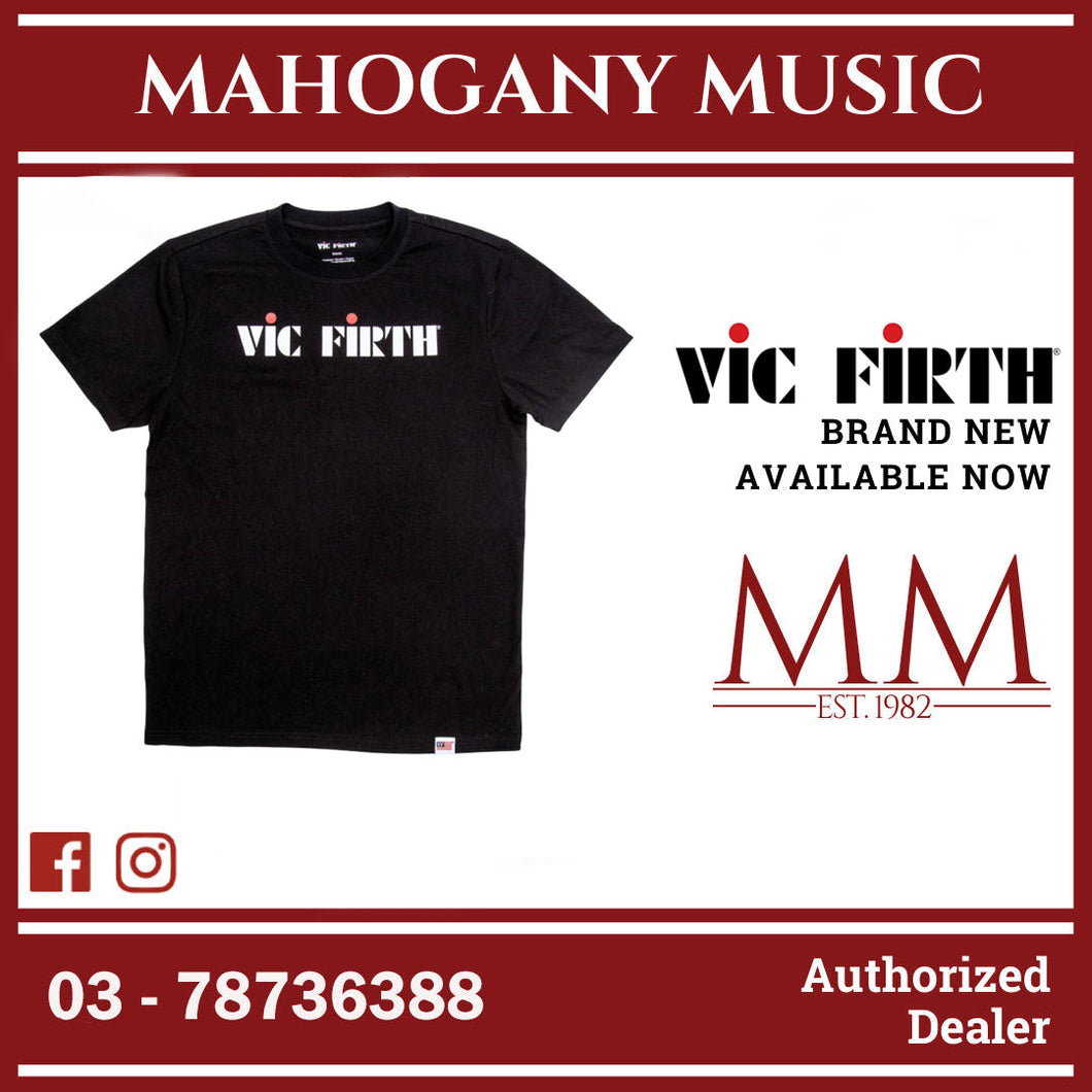 Vic Firth PTS20LOGOSXL Black Logo Tee, Size XL
