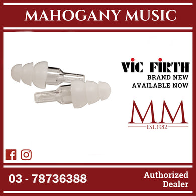 Vic Firth VICEARPLUGL2 High-Fidelity Hearing Protection- Large Size, White