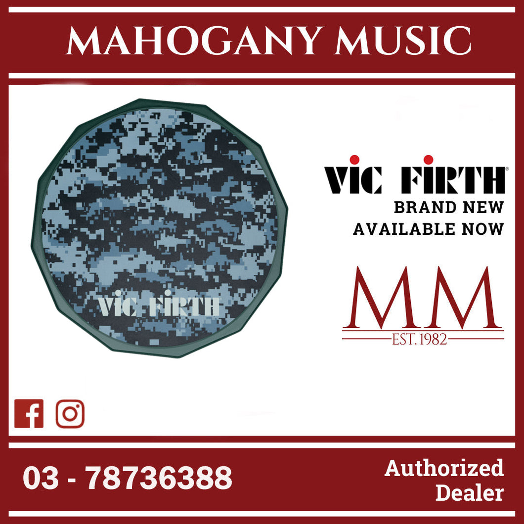 Vic Firth VXPPDC12 Digital Camo Practice Pad, 12 Inch