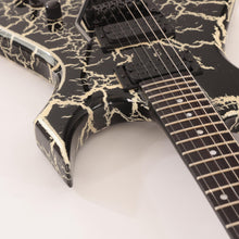 B.C. Rich Warlock Legacy with Floyd Rose Electric Guitar - Black Crackle