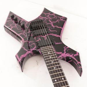 B.C. Rich Warlock Legacy with Floyd Rose Electric Guitar - Purple Crackle